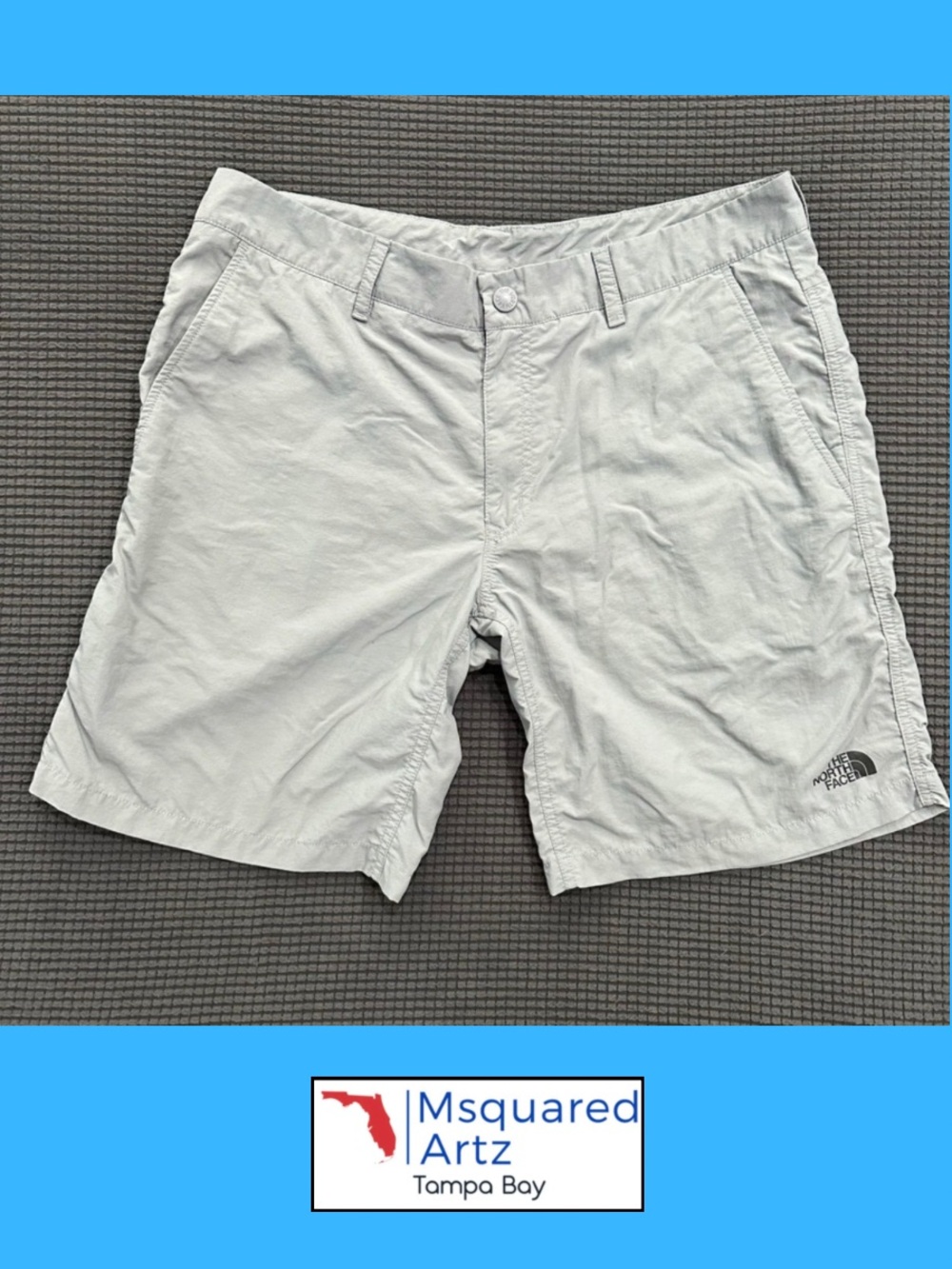The North Face Hiking Shorts Mens 34 Gray Nylon Outdoor Trail Travel